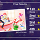 The results screen of a round of Mario Party Superstars online, showing the author losing.
